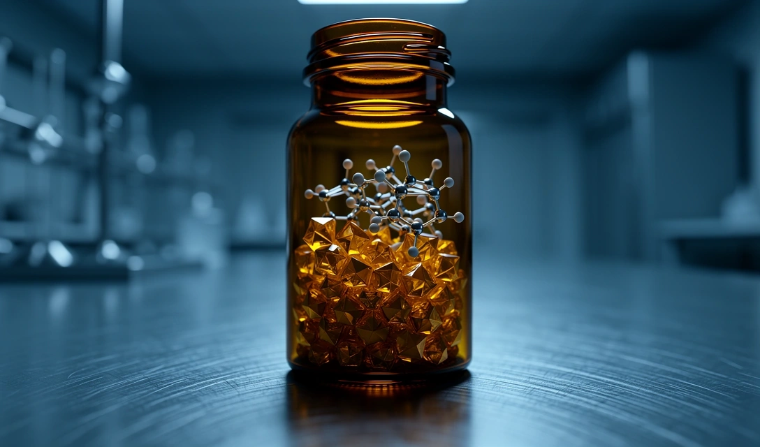 Molecular structure representing digital synthesis
